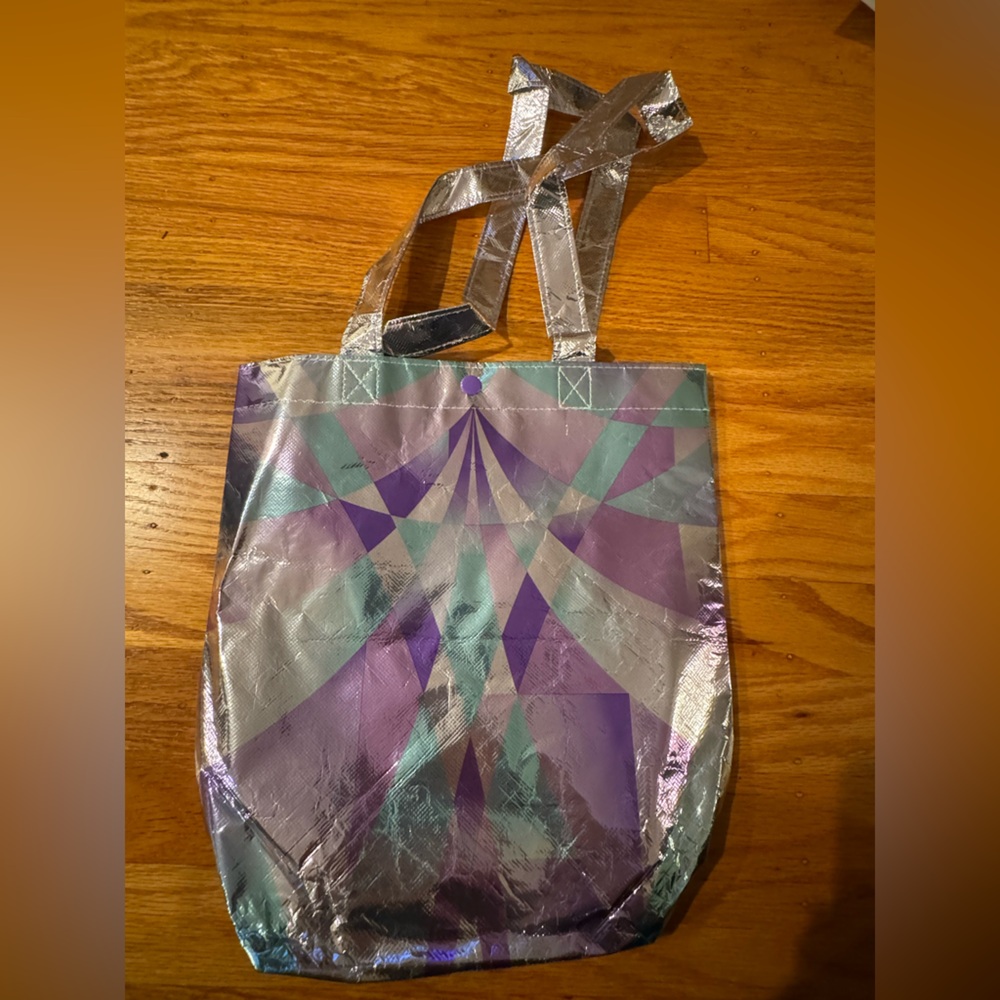 Ivivva Reusable Tote Bag Silver Blue Purple